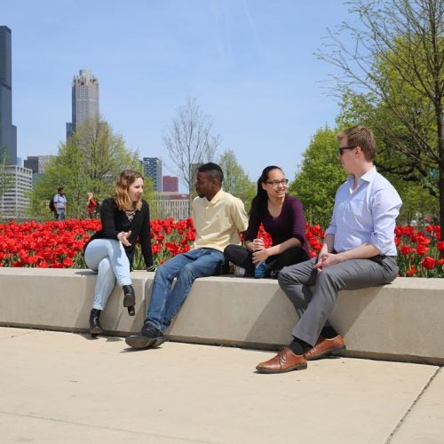 Group of students on campus